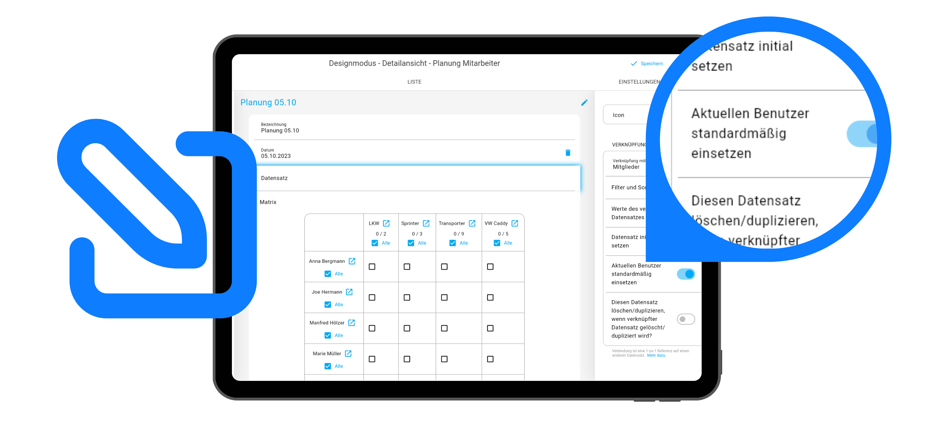 release record pick prefill